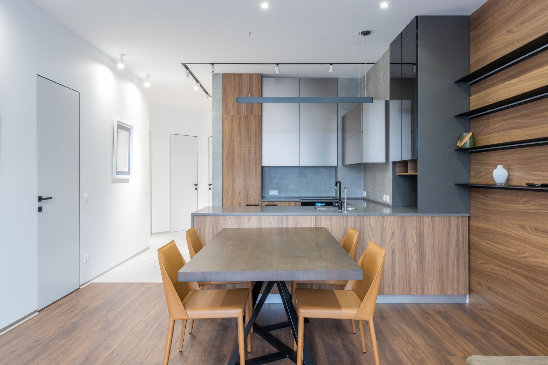 A clean Airbnb living room with a bright design and comfortable furniture